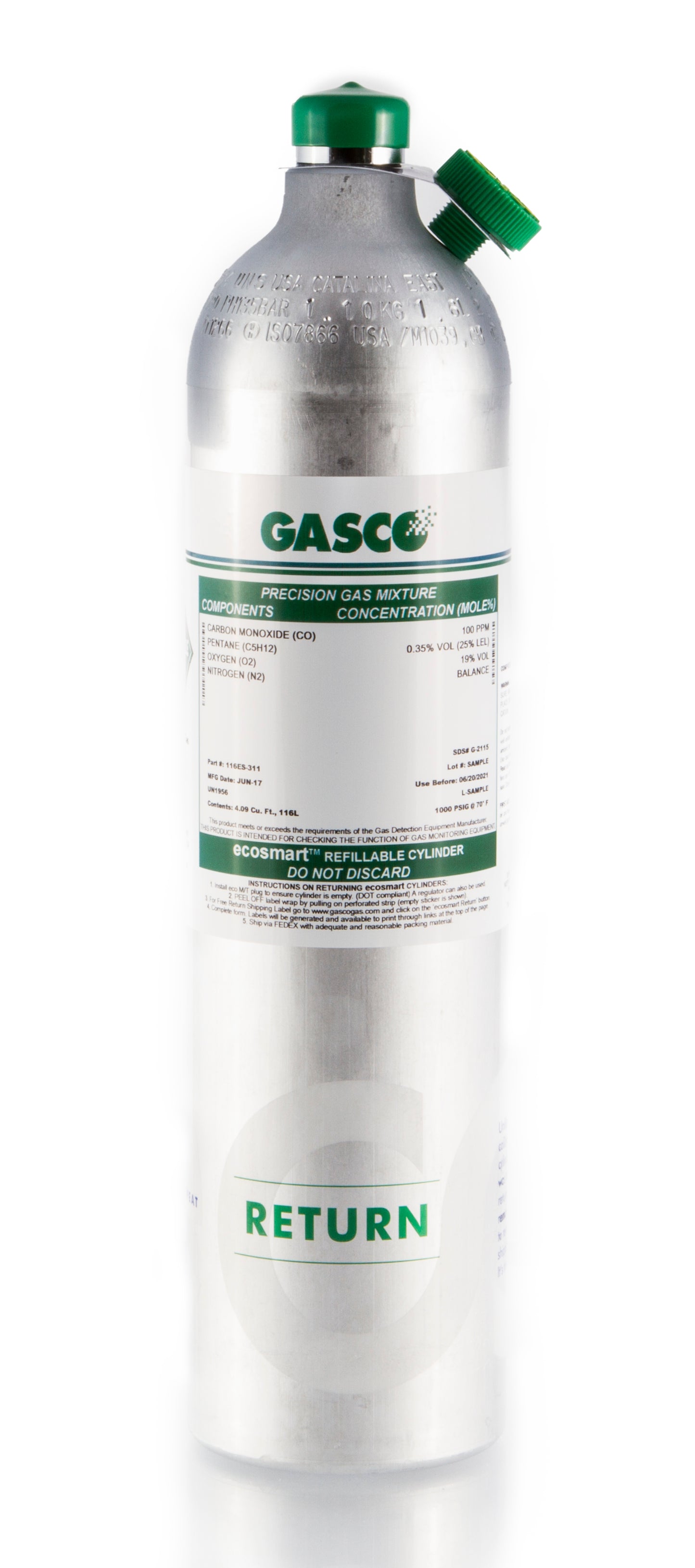 116ES Aluminum ecosmart Cylinder