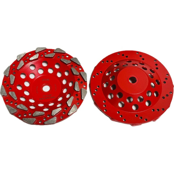 Double PNR Segmented Cupwheel, Concrete Cutting, 7'', Fine