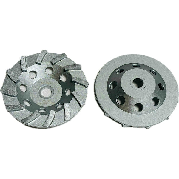 Turbo Segmented Cupwheel, Concrete Cutting, 5'', Soft