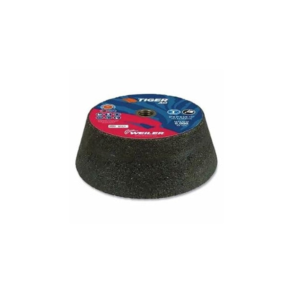Tiger Flaring Cup Wheel, 6 in/4-3/4 in dia x 2 in Thick x 5/8 in-11 Arbor, 1-1/2 in Rim, 16, 5PK