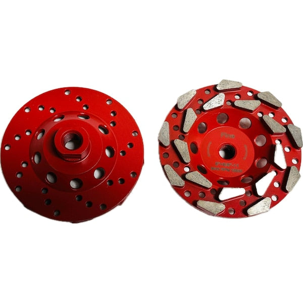 Double PNR Segmented Cupwheel, Concrete Cutting, 7'', Coarse