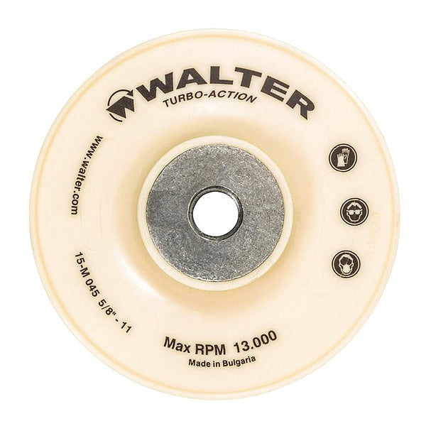 Turbo Backing Pad, 4-1/2" X 5/8"-11 White