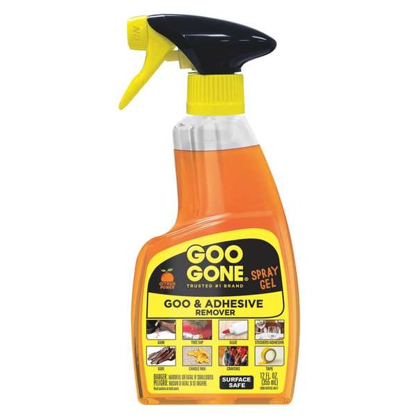 Adhesive Remover, Trigger Spray Bottle, 12 oz, Ready to Use Spray Gel, Citrus