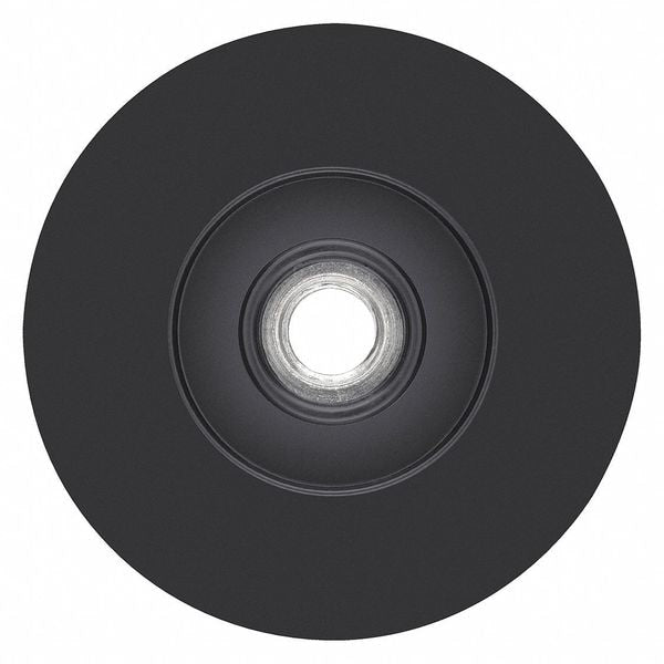 Fiber Disc Backup Pad, 4 1/2 in Dia, 5/8"-11 Threaded Hole, Soft Density