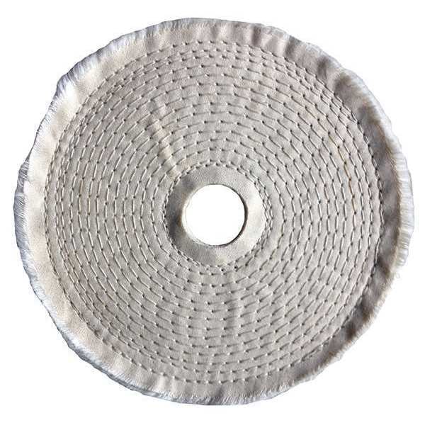 Buffing Wheel, Spiral Sewn, 6 In Dia.