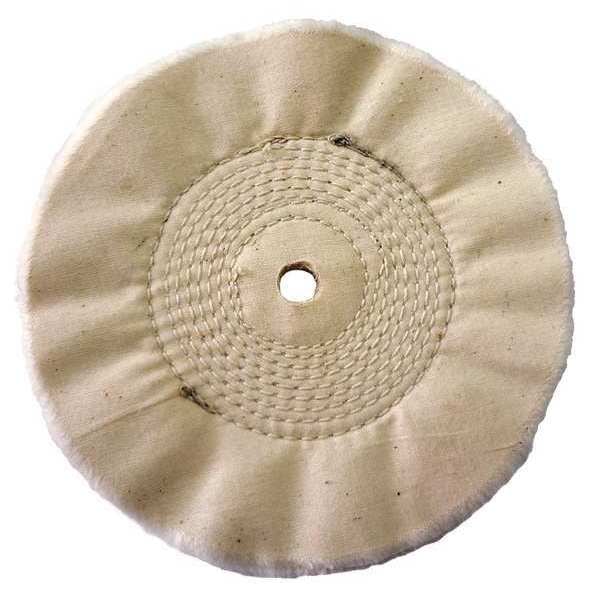 Buffing Wheel, Center Sewn, 6 in Dia.