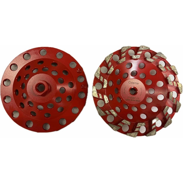 Triagle Segmented Cup Wheel, Concrete Cutting, 5'', Fine