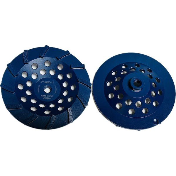 Turbo Segmented Cupwheel, Concrete Cutting, 7'', Hard