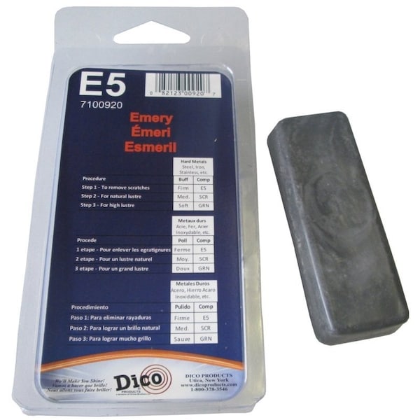 Buffing Compound, 12 in Thick, Emery Cloth, Black