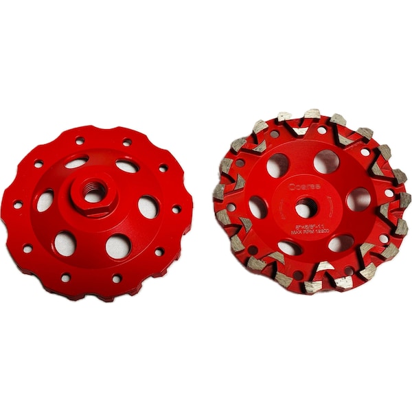 E Segmented Cup Wheel, Concrete Cutting, 5', Soft