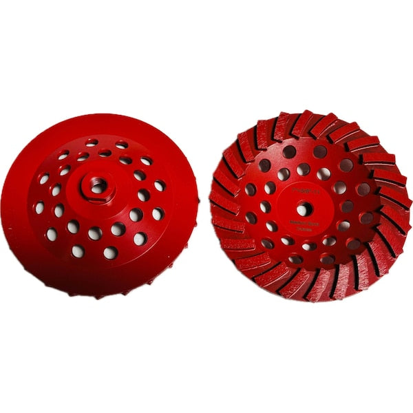 Turbo Segmented Cupwheel, Concrete Cutting, 7'', Medium