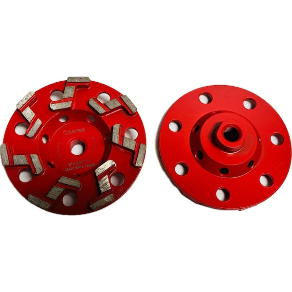 Triagle Segmented Cup Wheel, Concrete Cutting, 5'', Coarse