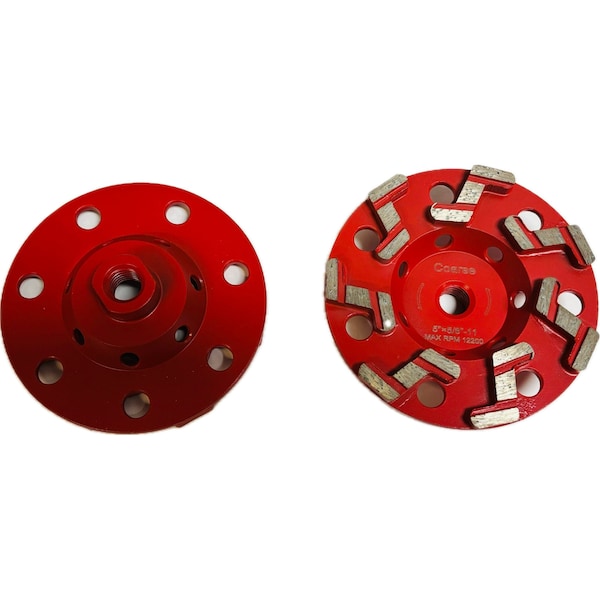 Triagle Segmented Cup Wheel, Concrete Cutting, 5'', Medium
