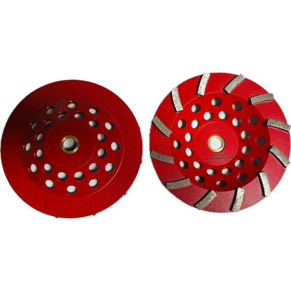 Turbo Segmented Cupwheel, Concrete Cutting, 7'', Medium