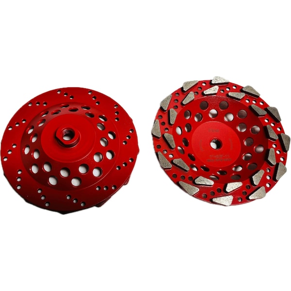 Arrow Segmented Cupwheel, Concrete Cutting, 5'', Hard