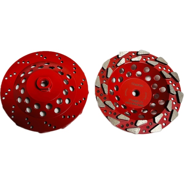 Double PNR Segmented Cupwheel, Concrete Cutting, 7'', Medium