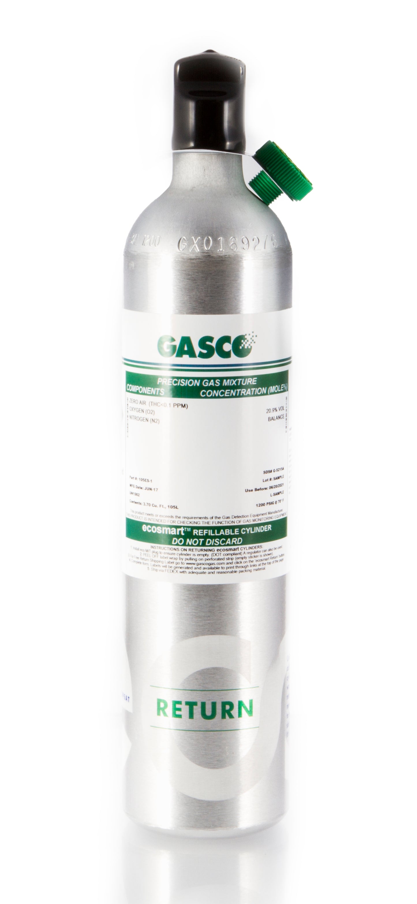 105ES Aluminum ecosmart Cylinder