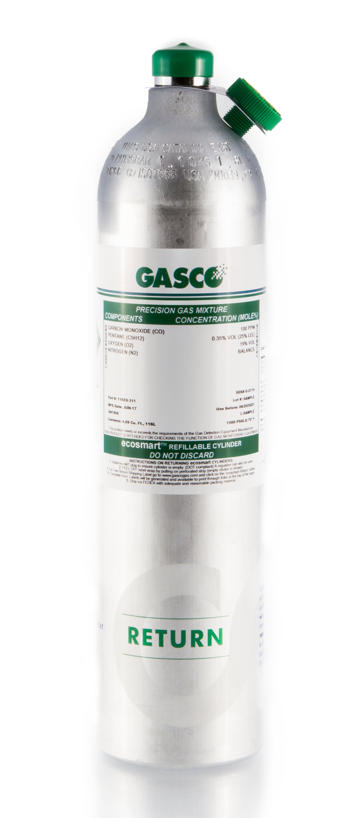 116ES Aluminum ecosmart Cylinder