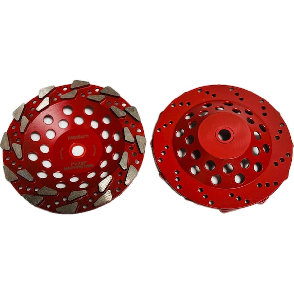 Double PNR Segmented Cupwheel, Concrete Cutting, 7'', Medium
