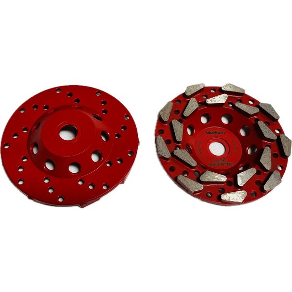 Double PNR Segmented Cupwheel, Concrete Cutting, 5', Fine