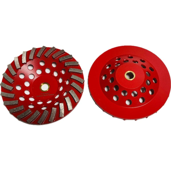Turbo Segmented Cupwheel, Concrete Cutting, 7'', Soft