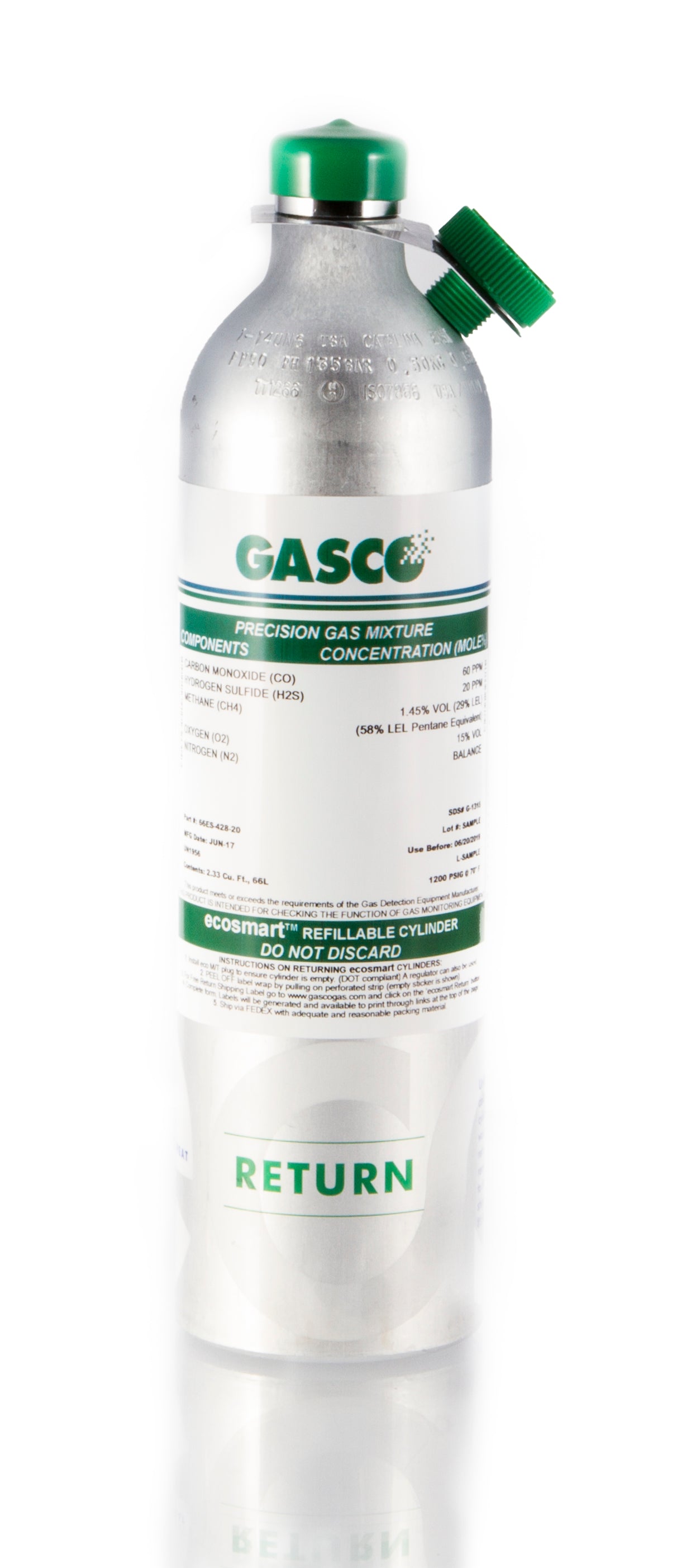 66ES Aluminum ecosmart Cylinder