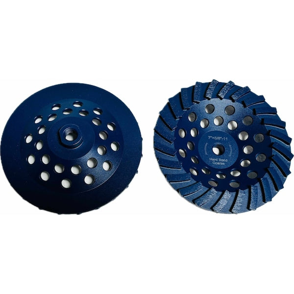 Turbo Segmented Cupwheel, Concrete Cutting, 7'', Hard
