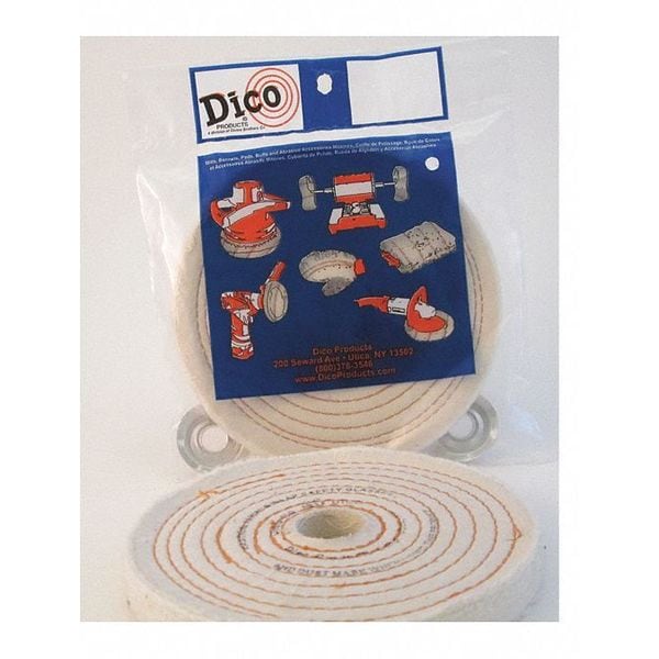 Spiral Sewn Buffing Wheel, 6" dia. x 1/2"