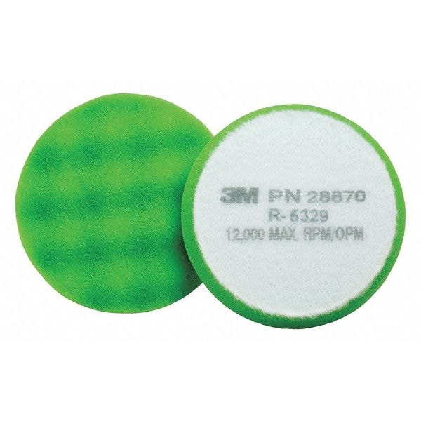Finesse-it Buffing Pad 28870, 3-3/4in, Gre, PK50