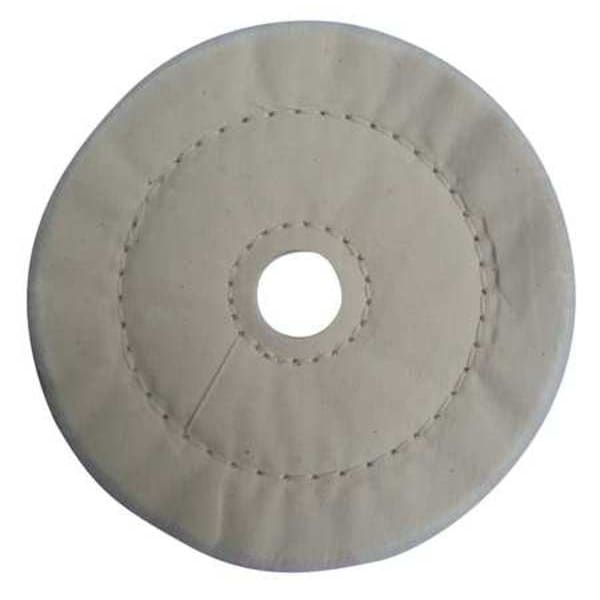Buffing Wheel, Cushion Sewn, 6 In Dia.