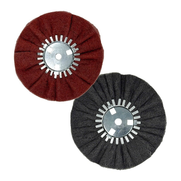 10 in Ultra-Fine and Very Fine Satin Airway Buffing Wheel for Angle Grinders