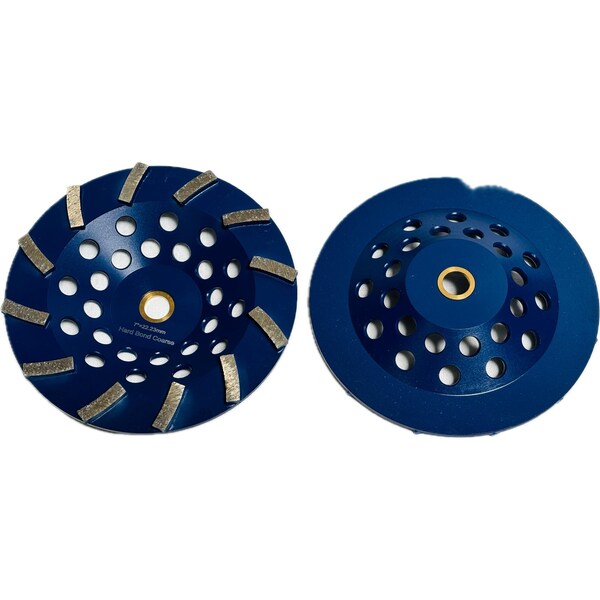 Turbo Segmented Cupwheel, Concrete Cutting, 7'', Hard